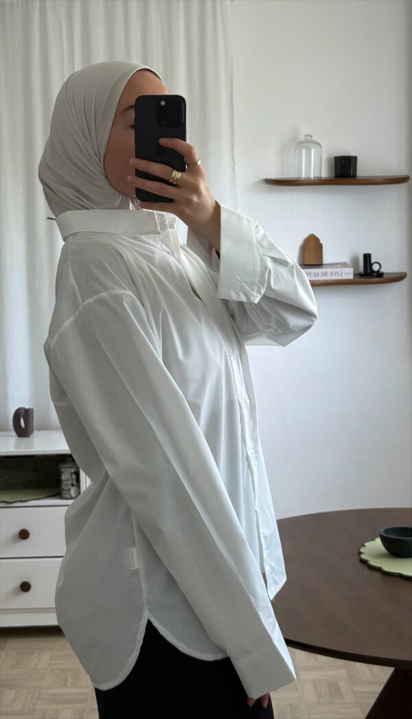 Chemise Basic blanche – Image 4